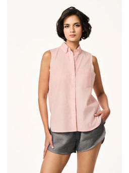 TERRA LUNA - Ella Pink Solid Shirt