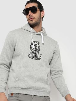 Campus Sutra - Men Printed Hooded Sweatshirt