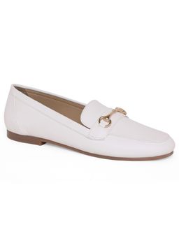 CAMLEE COMFORT - Layana Metal Bit Loafers - White