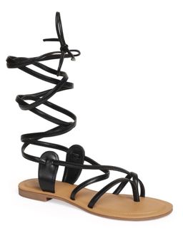 CAMLEE COMFORT - Sia Black Lace-Up Gladiators