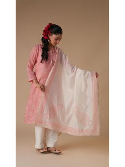 LAHARIO - Women's Pink Kurta with Pant & Dupatta