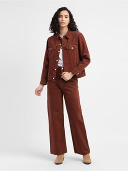 Levi's - Womens Solid Maroon Shirt Collar Jackets