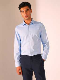 Selected - Men Blue Solid Formal Shirt