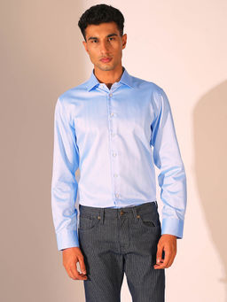 Selected - Men Blue Solid Formal Shirt