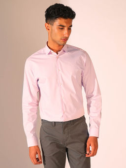 Selected - Men Purple Solid Formal Shirt