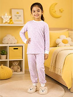 KiddoPanti - Boys And Girls Cotton Full Sleeves Printed T-Shirt With Pyjama