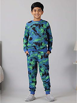 KiddoPanti - Boys And Girls Cotton Fleece Full Sleeves T-Shirt With Pyjama