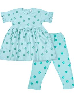 Blumbuds - Girls Mint Floral Top With Pant