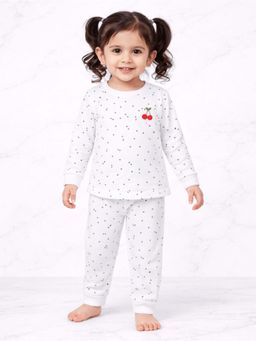 Blumbuds - Girls Cherry Polka Dots T-Shirt With Pyjama
