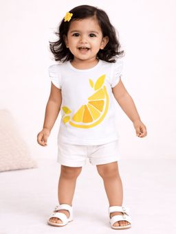 Blumbuds - Girls Lemon Graphic Cap Sleeve Top