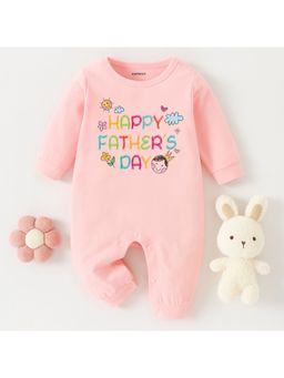 KNITROOT - Father's Day Theme Happy Father's Day Romper - Pink