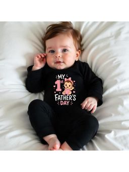 KNITROOT - Father's Day Theme Myst Father's Day Romper - Black