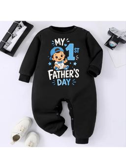 KNITROOT - Father's Day Theme Myst Father's Day Romper - Black