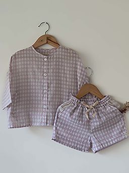 Love the world today - Shared Secrets In Lilac Rhombus Co-Ord Set