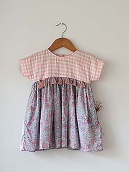 Love the world today - Tassel Dress In Sky Blue Butterfly