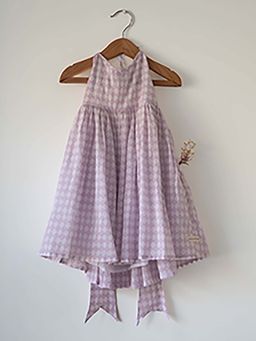Love the world today - Bloom Dress In Lilac Rhombus
