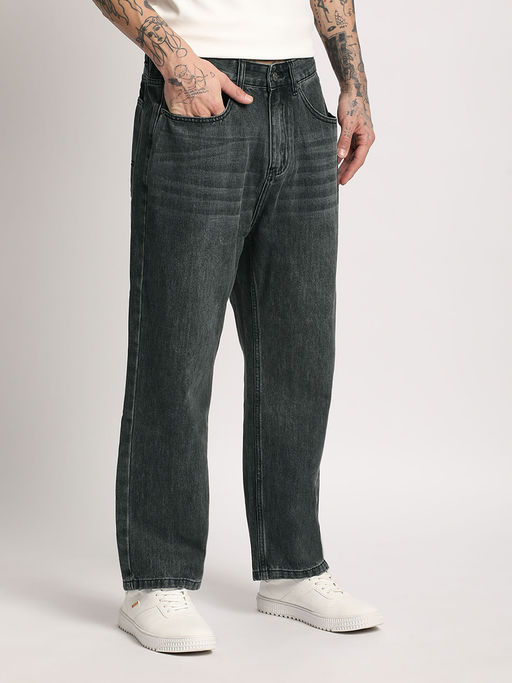 Apartment Three Straight-leg Jeans（White-topstitch black jean 