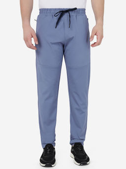 JadeBlue - Men Blue Solid Slim Fit Track Pant
