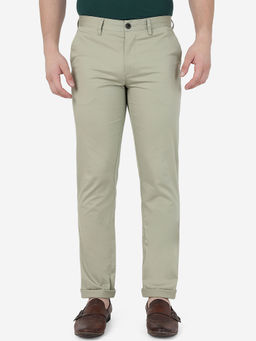 JadeBlue - Men Pista Solid Slim Fit Casual Trouser