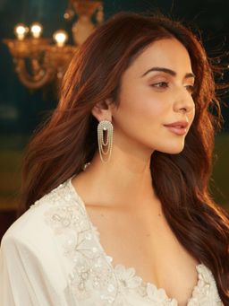 Accessher - Gold-Tone Ad Stone Long Chain Drop Earrings