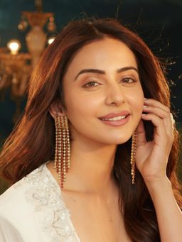 Accessher - Gold-Tone Rhinestone Multi-Color Long Chandelier Drop Earrings