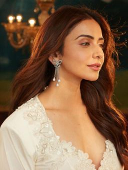 Accessher - Silver-Tone Multi-Color Rhinestone Butterfly Pearl Drop Earrings