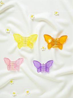 Accessher - Multi-Color Mini Butterfly Claw Clips (Pack of 4)