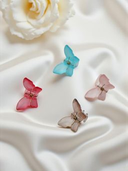 Accessher - Multi-Color Butterfly Hair Barrette Claw Clips (Pack of 4)