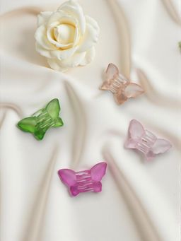 Accessher - Multi-Color Butterfly Hair Claw Clips (Pack of 4)