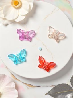 Accessher - Multi-Color Butterfly Hair Claw Clips (Pack of 4)