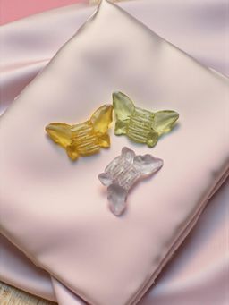 Accessher - Multi-Colour Butterfly Barrette Hair Claw Clips (Pack of 3)