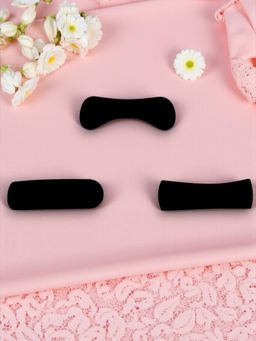 Accessher - Sleek Black Glossy Hair Clip (Pack of 3)