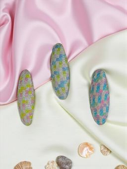 Accessher - Multi-Color Elegant Brooch (Pack of 3)