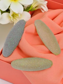 Accessher - Stylish Pastel Multi-Color Brooch (Pack of 3)