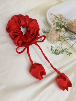 Soho Boho Studio - Red Floral Scrunchie