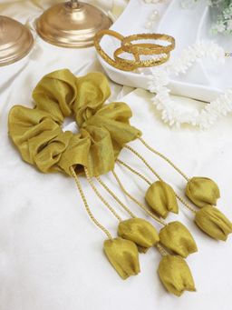 Soho Boho Studio - Olive Floral Scrunchie