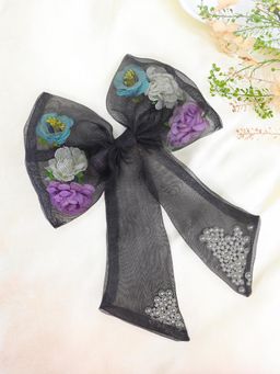 Soho Boho Studio - Black Espresso Floral Clip
