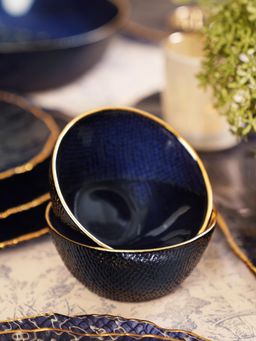 Pure Home + Living - Blue Fizz Textured Side Bowls