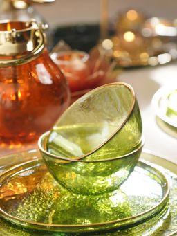 Pure Home + Living - Green Textured Rim Detail Side Bowls