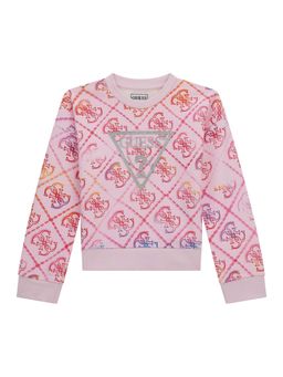 Guess - Girls Pink Printed Sweatshirt