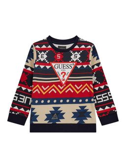 Guess - Boys Multi-Color Printed Sweatshirt