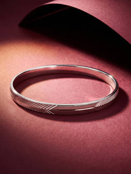 TOUCH925 - 925 Silver Carved Kada for Men