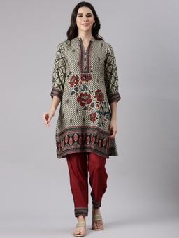 NEERU'S - Women Multi-Color Floral Printed Kurta with Pant
