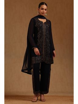 Soch - Georgette Black Kurta with Pant and Dupatta