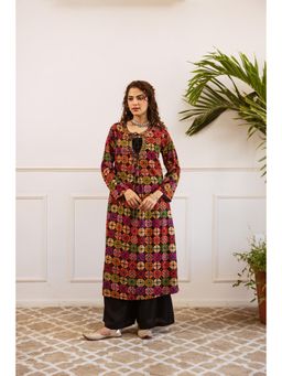 Nehamta - Women Multicolor German Rayon Kurta with Palazzo
