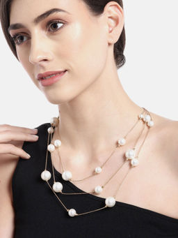 Blueberry - Teagan Pearl Layerd Necklace