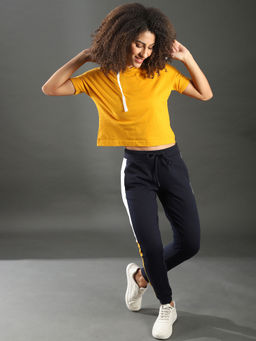 PINACOLADA - Mustard Women Stylish Hooded Casual Top