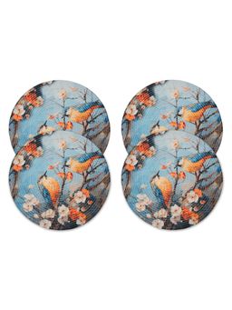 HOSTA HOMES - Digitally Printed Cotton Table Placemats Multi-Color (Pack of 4)