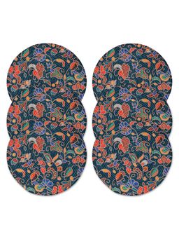 HOSTA HOMES - Digitally Printed Cotton Table Placemats Multi-Color (Pack of 6)