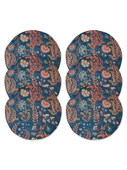 HOSTA HOMES - Digitally Printed Cotton Table Placemats Multi-Color (Pack of 6)